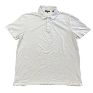 Vince Size XL White Casual Polo Shirt (Retail $100)